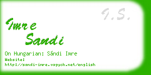 imre sandi business card