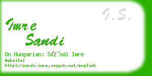 imre sandi business card